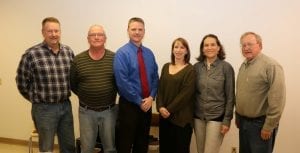 Towns County School Superintendent Dr. Darren Berrong (3rd fr L) with TCBOE Members