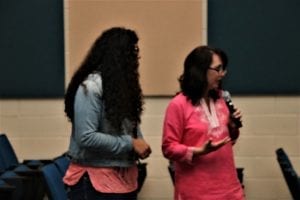Dr. Hobbs with Julia Chinkham (on L)